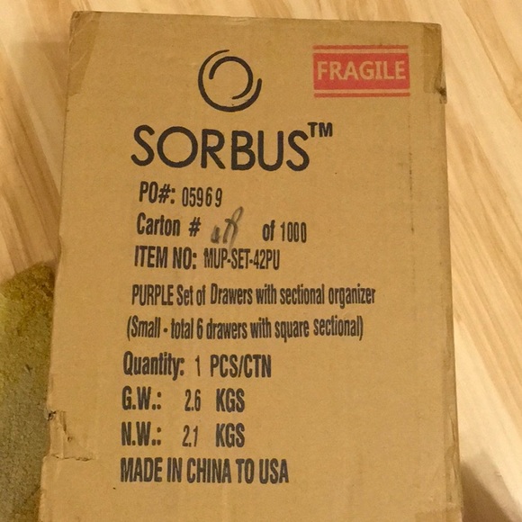 πNWTπSORBUS COSMETICS ORGANIZER, PURPLE, SEE DETAILS IN PICTURES - Picture 6 of 7